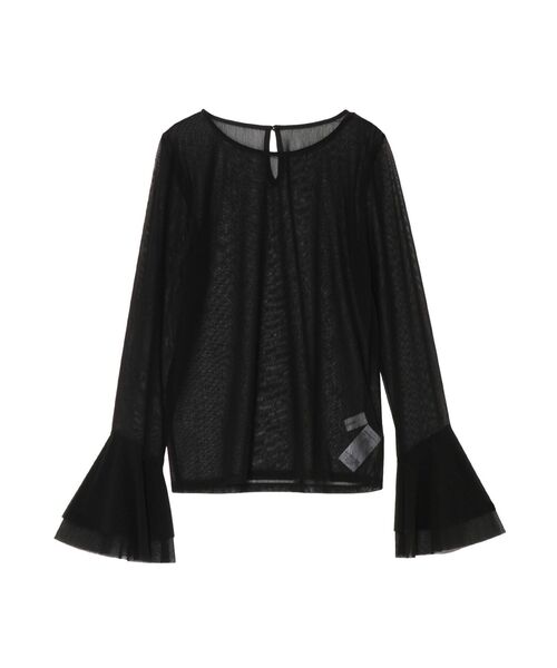 LAGUNAMOON  フレアスリーブチュールトップス LAGUNAMOON（ラグナムーン） tシャツ フレアスリーブチュールトップス