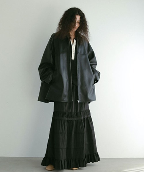 ETRE TOKYO フェイクレザーオーバーサイズブルゾン アウター ETRE TOKYO（エトレトウキョウ） ブルゾン アウター フェイクレザー