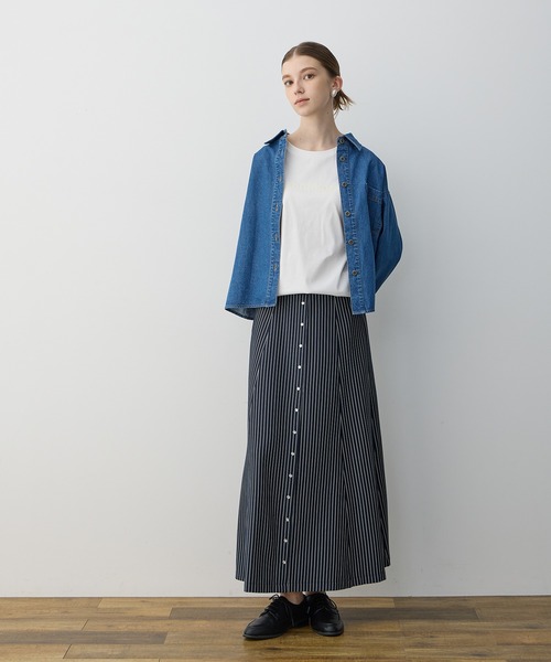新品　ルスーク　ブルー系　スカート LE SOUK HOLIDAY｜スカート クロスプラス公式通販サイト