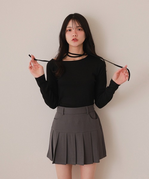 胸ホールチョーカートップス チョーカーデザインLSトップス – WEGO ONLINE STORE