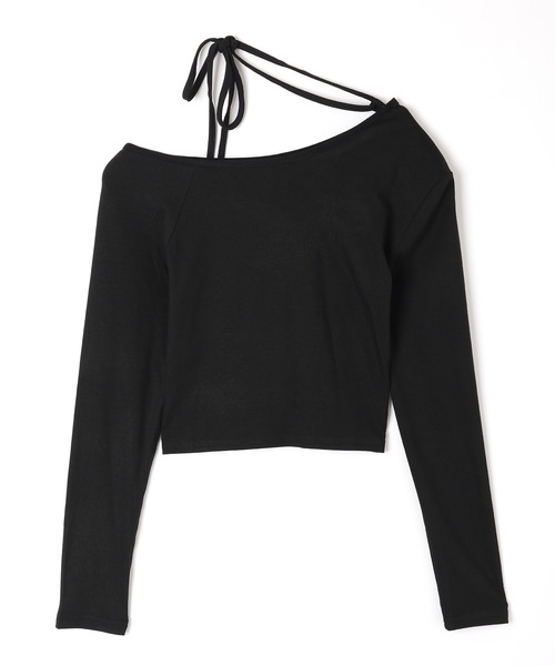 M DOLLY tシャツ one off shoulder choker tops/ワンオフショルダー