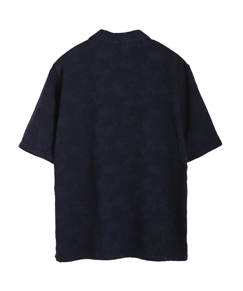 MEN'S BIGI シャツ ペイズリージャカード/透かし柄オープン
