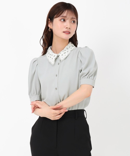 ブラウス シャツ Mesh shirt　メッシュシャツ レディース Ada. ブラウス シャツ メッシュ 襟付き レディース : ZOZOTOWN