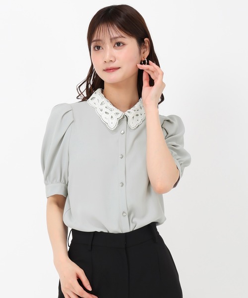 MISCH MASCH ブラウス シャツ 2025春夏新作 襟レースブラウス
