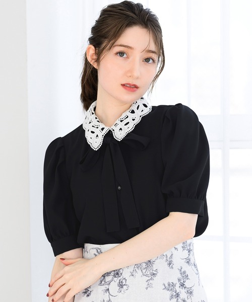 MISCH MASCH ブラウス シャツ 2025春夏新作 襟レースブラウス