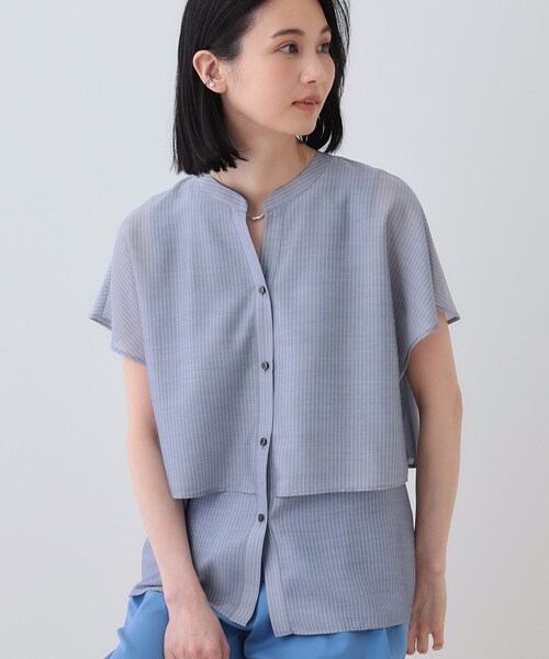 INDIVI ブラウス シャツ 新色登場！「洗える／エアリー