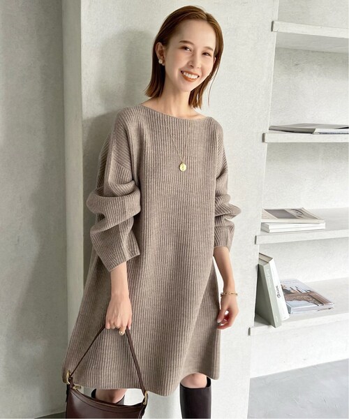 SLOBE IENA（スローブイエナ） ニットワンピース FREE ベージュ