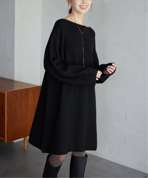 SLOBE IENA（スローブイエナ） ニットワンピース FREE ベージュ