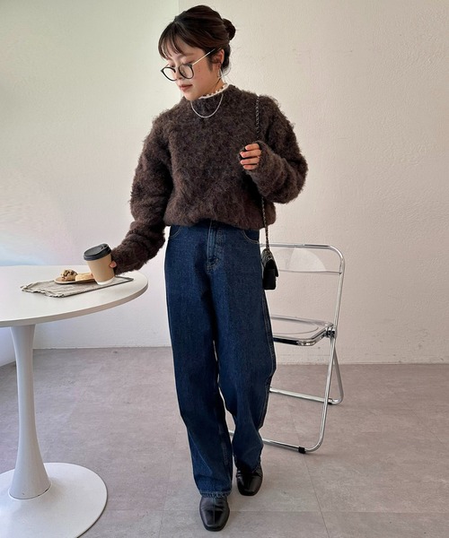 「DISCOAT」 長袖ニット FREE オレンジ レディース_画像3