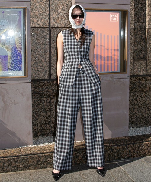 MAISON SPECIAL グレー スラックス02 メゾンスペシャル MAISON SPECIAL スラックス パンツ Two Tuck Barrel Trousers
