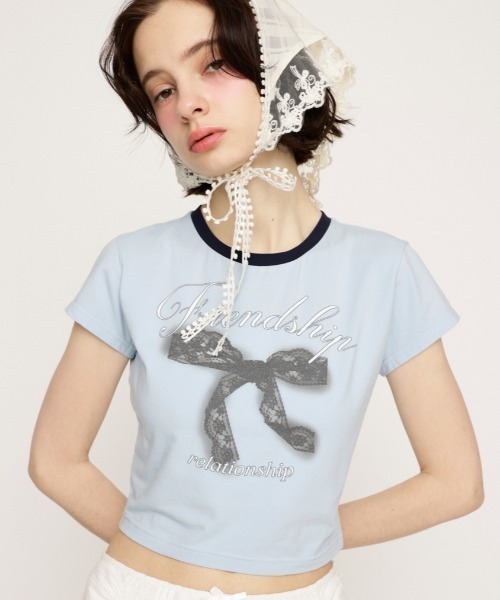 tシャツ RIBBON COMPACT T/SH リボン コンパクト Tシャツ レディース