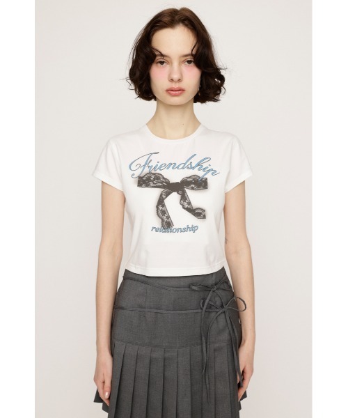 tシャツ RIBBON COMPACT T/SH リボン コンパクト Tシャツ レディース SLY tシャツ RIBBON COMPACT T/SH リボン コンパクト Tシャツ