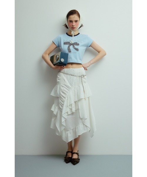 tシャツ RIBBON COMPACT T/SH リボン コンパクト Tシャツ レディース SLY tシャツ RIBBON COMPACT T/SH リボン コンパクト Tシャツ