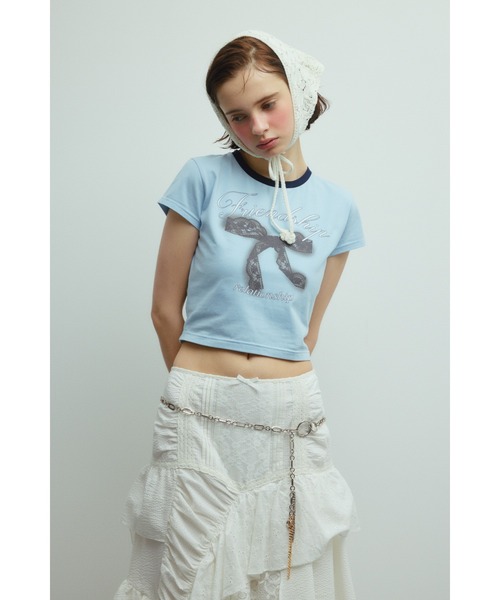 tシャツ RIBBON COMPACT T/SH リボン コンパクト Tシャツ レディース SLY tシャツ RIBBON COMPACT T/SH リボン コンパクト Tシャツ