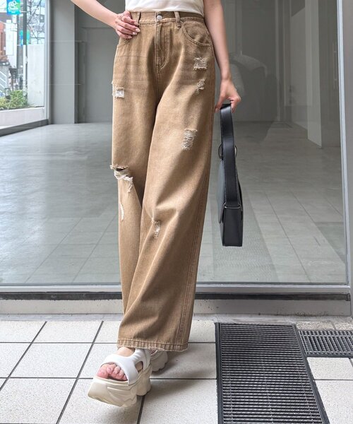 M-LINE ワイドパンツ ジーンズ デニム デニムパンツ 「mline