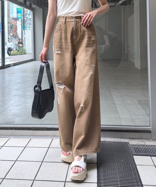 M-LINE ワイドパンツ ジーンズ デニム デニムパンツ 「mline
