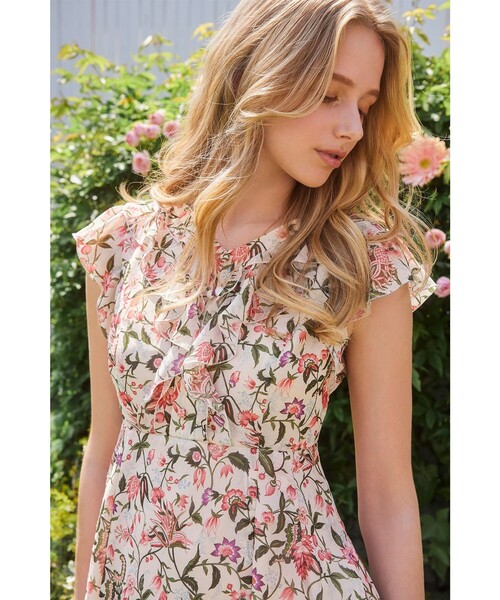 TOCCA トッカ　花柄ジャガード　ワンピース　FLEURETTEドレス　4 セール】 FLOWER IN SUGAR ドレス （ロング・マキシ丈ワンピース