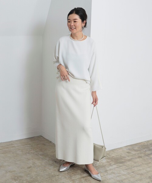 Demi-Luxe BEAMS スカート シンプル タイト ニットスカート .M