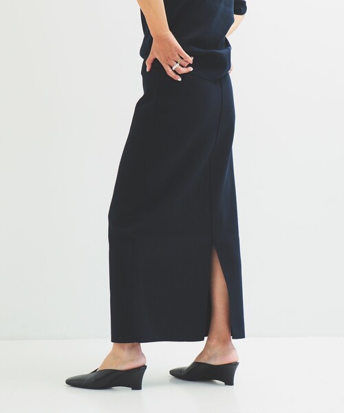 Demi-Luxe BEAMS スカート シンプル タイト ニットスカート .M