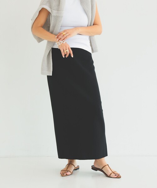 Demi-Luxe BEAMS スカート シンプル タイト ニットスカート .M