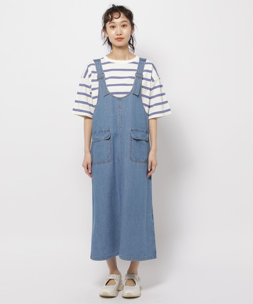 未着用　niko and　デニムサロペットスカート　フリー niko and… 「niko and」 サロペットスカート LARGE カーキ
