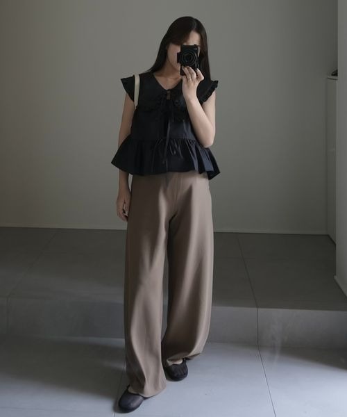 ブラウス シャツ 「インフルエンサーyuiさんコラボ」YUノースリーブブラウス レディース A part by｜【インフルエンサーyuiさんコラボ】YUノースリーブ
