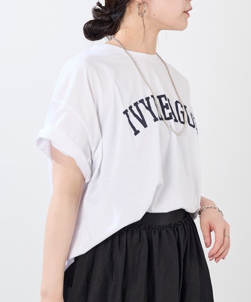 MICA&DEAL tシャツ IVYLEAGUE”ロゴT-shirt レディース