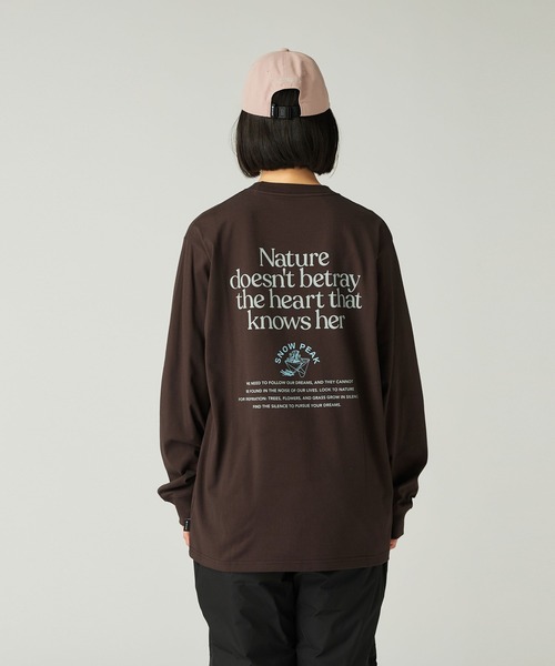 snow peak（スノーピーク） tシャツ Snow Peak / Living With Nature L
