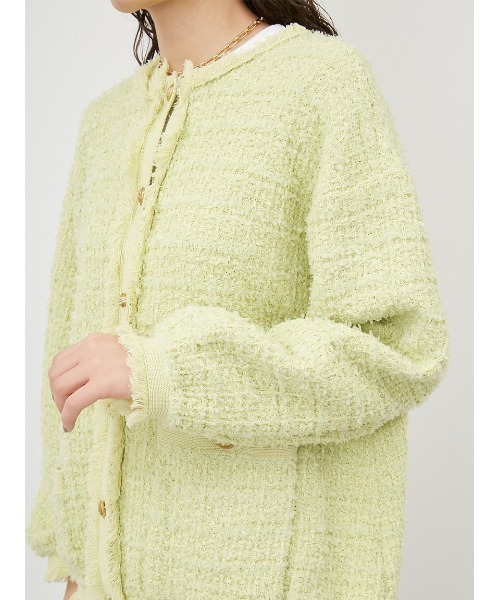 Mila Owen（ミラオーウェン） ニットカーディガン 1 ライム レディース
