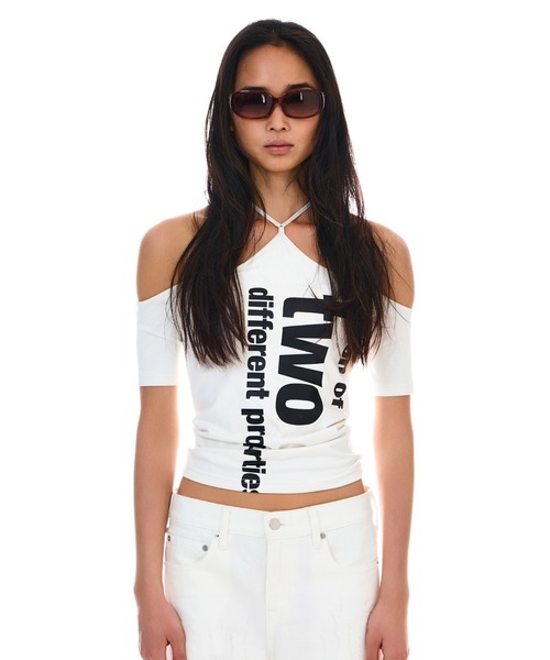 tシャツ SHOW SKIN STRETCH LOGO TOPS レディース
