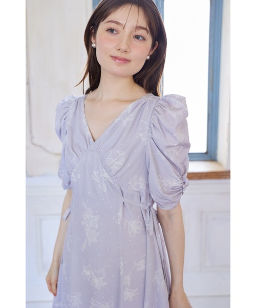 tocco closet ワンピース サイドリボン付きパワーショルダー
