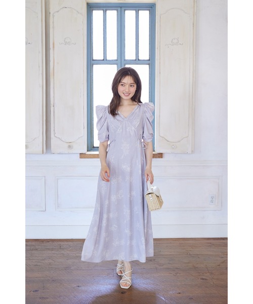 tocco closet ワンピース サイドリボン付きパワーショルダー