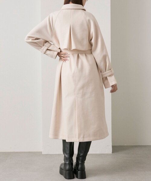 crewre ドレープステンカラーコート olive beige size2 crewre online shop / ドレープステンカラーコート
