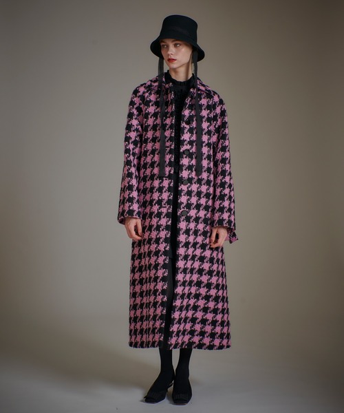 パラスパレス　千鳥ロングスプリングコート パラスパレス 千鳥ロングスプリングコート