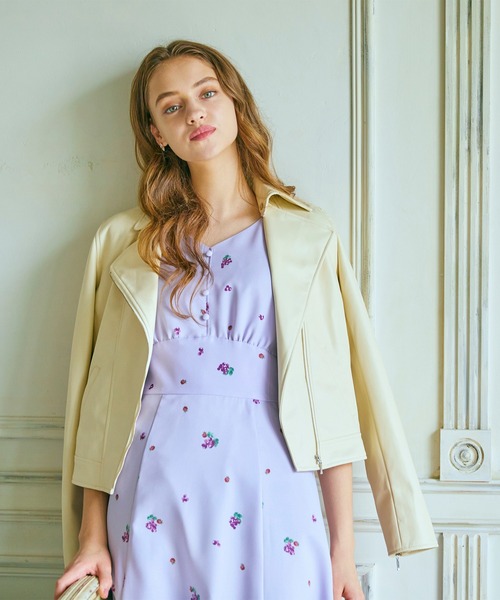 BE RADIANCE 「BE RADIANCE」 7分袖ワンピース M ネイビー