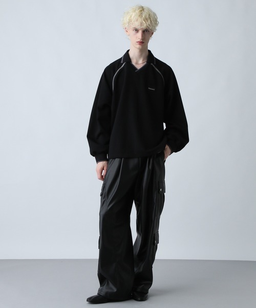 HARE（ハレ） カーゴパンツ 「SET UP対応」LUXEレザーカーゴパンツ