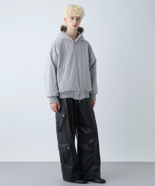 HARE（ハレ） カーゴパンツ 「SET UP対応」LUXEレザーカーゴパンツ