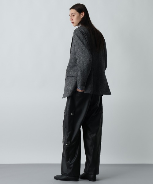 HARE（ハレ） カーゴパンツ 「SET UP対応」LUXEレザーカーゴパンツ