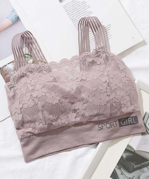 Lace Ladies（レースレディース） スポーツブラ フラワー レース V