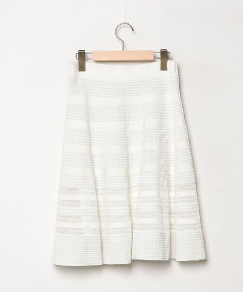 「TO BE CHIC」 ニットスカート 40 ホワイト レディース_画像2