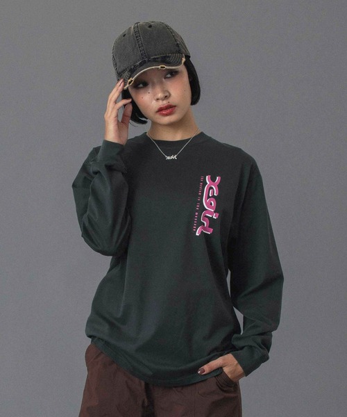 X-girl（エックスガール） tシャツ TRIPLE MILLS LOGO L/S TEE