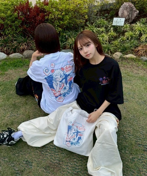 チュウカタヘタイ tシャツ 半袖 サンレモコラボTシャツ/黒 レディース