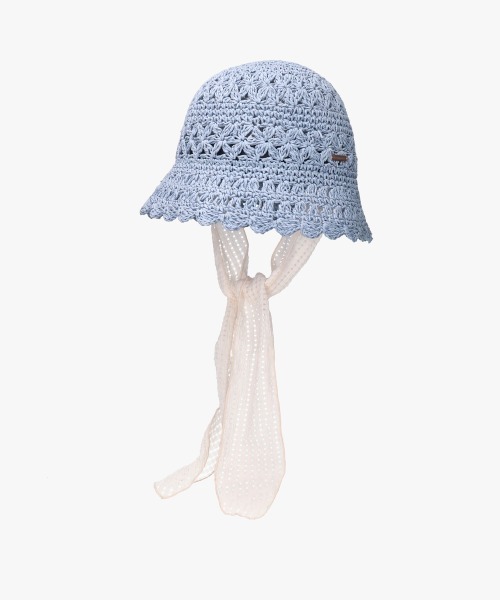 「kaorinomori」 ストローハット M/57.5cm スカイブルー レディース_画像9