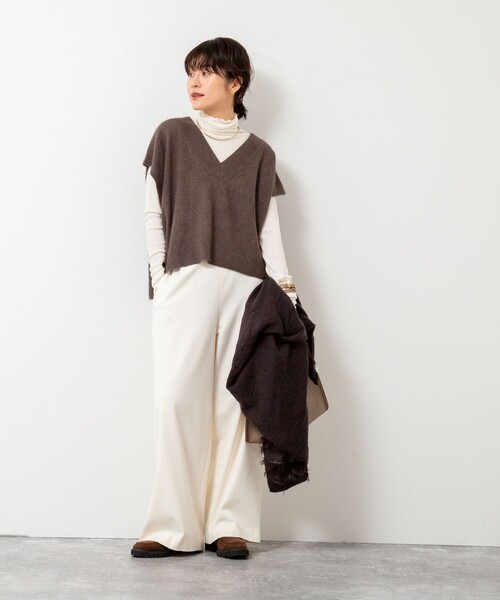 NOLLEY'S（ノーリーズ） ベスト ジレ ウォッシャブルヘアリーVネック