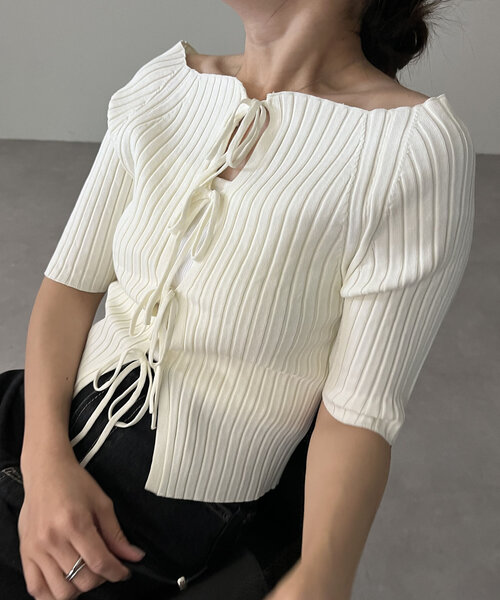 CAPRICIEUX LE'MAGE（カプリシューレマージュ） 半袖ニット FREE