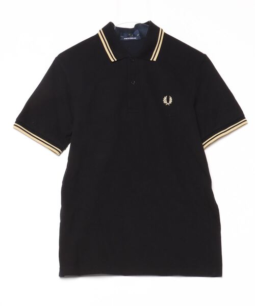 「FRED PERRY」 半袖ポロシャツ MEDIUM ブラック メンズ