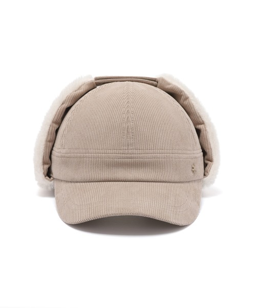 【海外モデル】 Peak Corduroy Ear Cap ベージュ snow peak（スノーピーク） Snow Peak / Merino Wool Corduroy Ear Cap