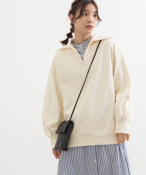 「POU DOU DOU」 スウェットカットソー 3 アイボリー レディース_画像7