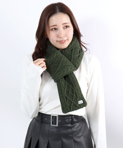 Lee（リー） マフラー ストール ケーブルニットマフラー/差込み