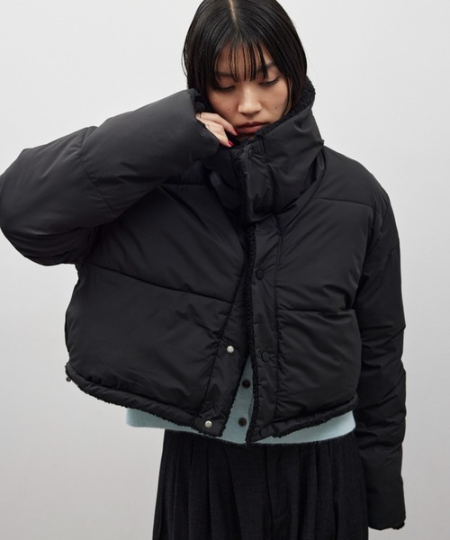 HANNE ダウンコート ダウンジャケット リバーシブルパディングショート